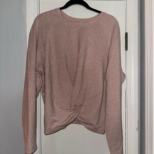 Lululemon Athletica Pink Twist Front Long Sleeve Top